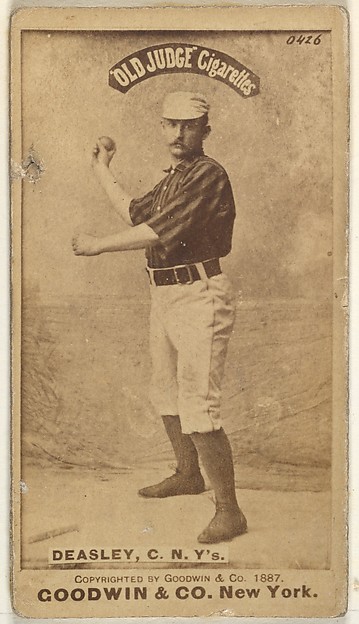 Thomas H. "Pat" Deasley, Catcher, New York, from the Old Judge series (N172) for Old Judge Cigarettes