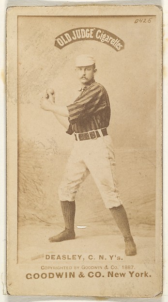 Thomas H. "Pat" Deasley, Catcher, New York, from the Old Judge series (N172) for Old Judge Cigarettes