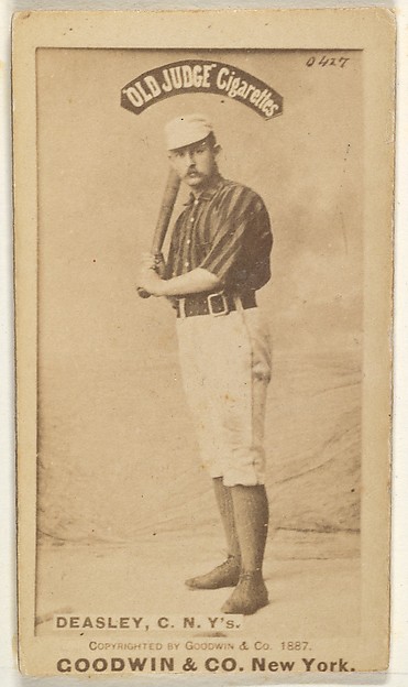 Thomas H. "Pat" Deasley, Catcher, New York, from the Old Judge series (N172) for Old Judge Cigarettes