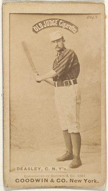 Thomas H. "Pat" Deasley, Catcher, New York, from the Old Judge series (N172) for Old Judge Cigarettes