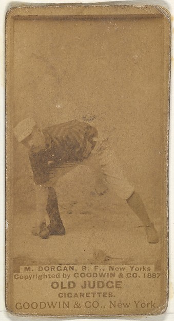 Michael Cornelius Dorgan, Right Field, New York, from the Old Judge series (N172) for Old Judge Cigarettes