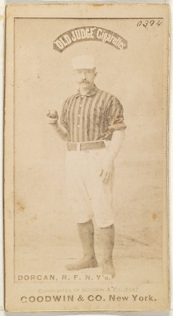 Michael Cornelius Dorgan, Right Field, New York, from the Old Judge series (N172) for Old Judge Cigarettes