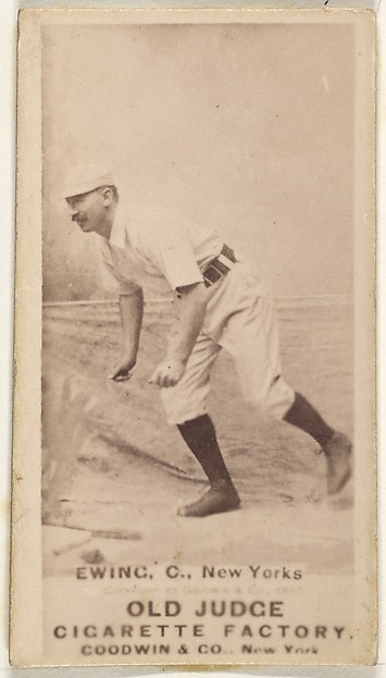 William "Buck" Ewing, Captain and Catcher, New York, from the Old Judge series (N172) for Old Judge Cigarettes