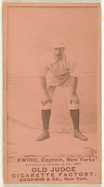 William "Buck" Ewing, Captain and Catcher, New York, from the Old Judge series (N172) for Old Judge Cigarettes