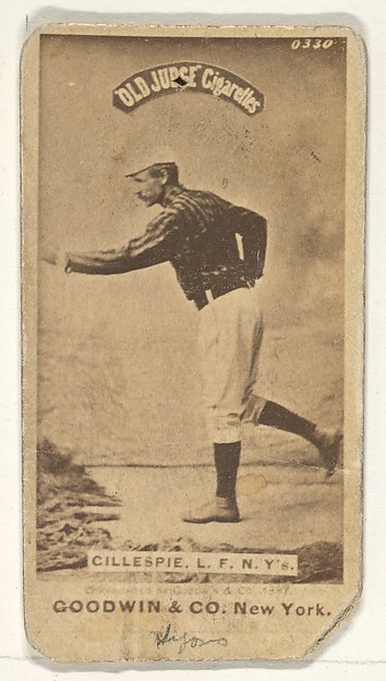 Peter Patrick Gillespie, Left Field, New York, from the Old Judge series (N172) for Old Judge Cigarettes by Goodwin & Company, The Metropolitan Museum of Art