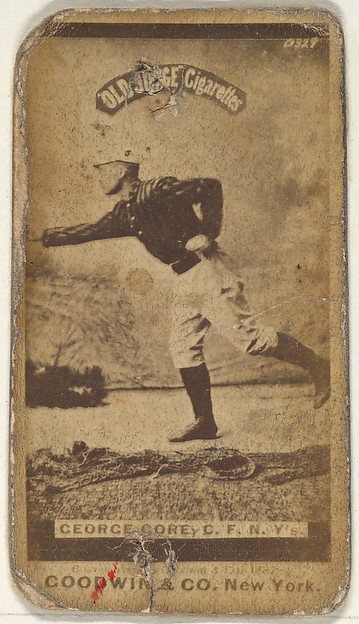 George F. "Piano Legs" Gore, Center Field, New York, from the Old Judge series (N172) for Old Judge Cigarettes