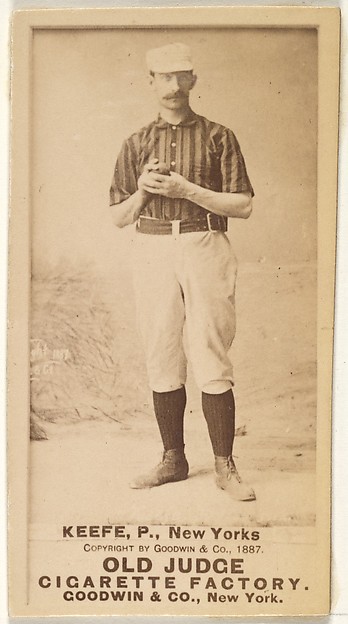 Timothy John "Tim" Keefe, Pitcher, New York, from the Old Judge series (N172) for Old Judge Cigarettes