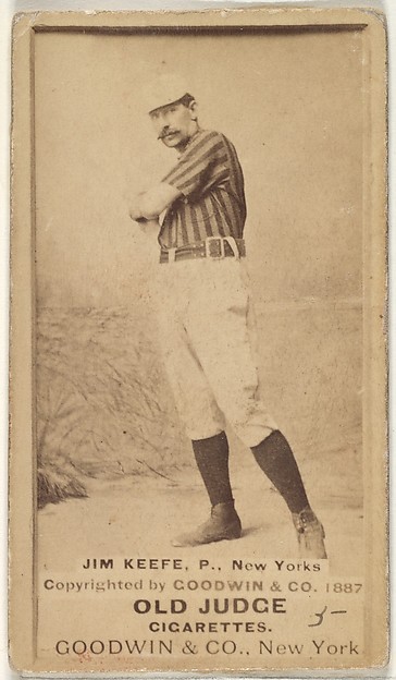 Timothy John "Tim" Keefe, Pitcher, New York, from the Old Judge series (N172) for Old Judge Cigarettes