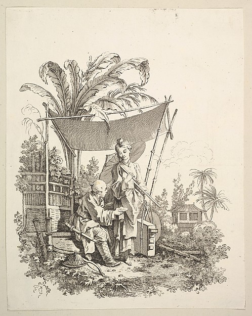 Woman Showing Curiosities to Soldier