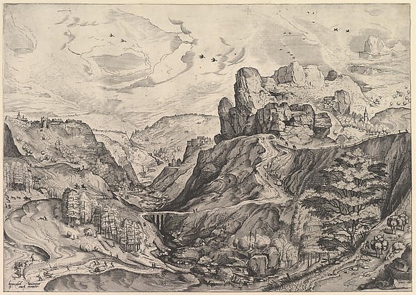Alpine Landscape with a Deep Valley from The Large Landscapes