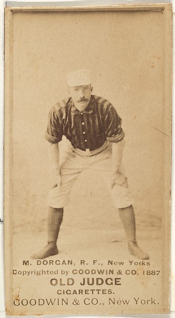 Michael Cornelius Dorgan, Right Field, New York, from the Old Judge series (N172) for Old Judge Cigarettes