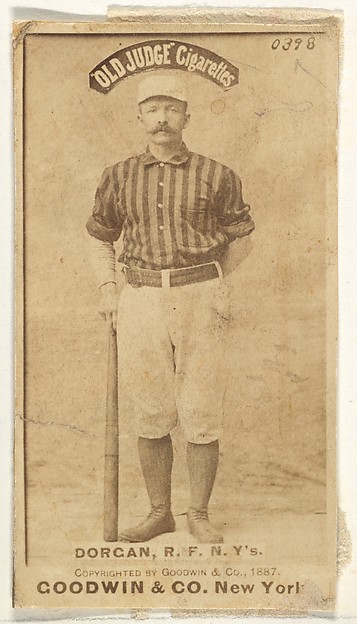 Michael Cornelius Dorgan, Right Field, New York, from the Old Judge series (N172) for Old Judge Cigarettes