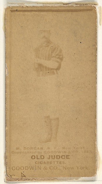 Michael Cornelius Dorgan, Right Field, New York, from the Old Judge series (N172) for Old Judge Cigarettes