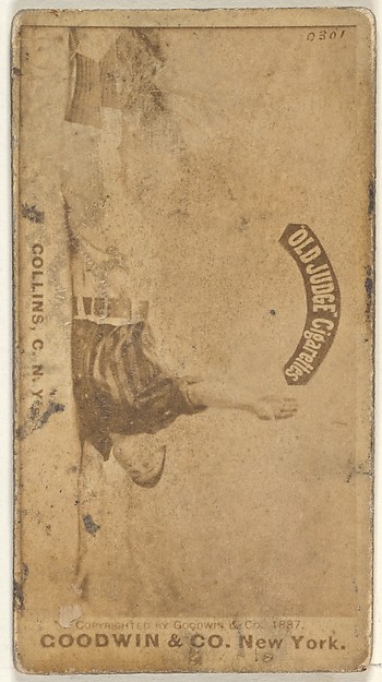 William J. "Bill" Collins, Catcher, New York, from the Old Judge series (N172) for Old Judge Cigarettes by Goodwin & Company, The Metropolitan Museum of Art