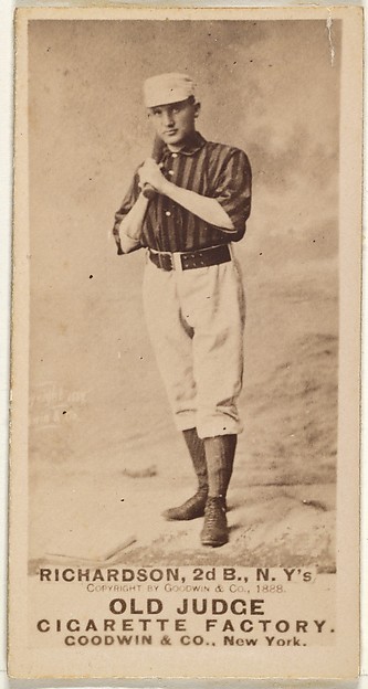 Danny Richardson, 2nd Base, New York, from the Old Judge series (N172) for Old Judge Cigarettes