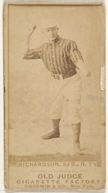 Danny Richardson, 2nd Base, New York, from the Old Judge series (N172) for Old Judge Cigarettes
