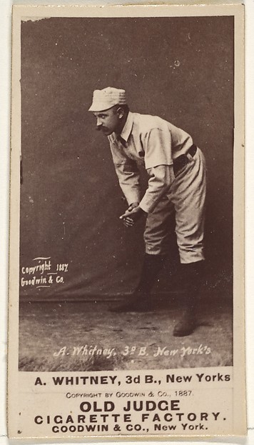 Arthur "Art" Wilson Whitney, 3rd Base, New York, from the Old Judge series (N172) for Old Judge Cigarettes by Goodwin & Company, The Metropolitan Museum of Art