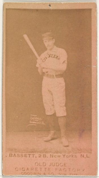Bassett, 2nd Base, New York, from the Old Judge series (N172) for Old Judge Cigarettes by Goodwin & Company, The Metropolitan Museum of Art