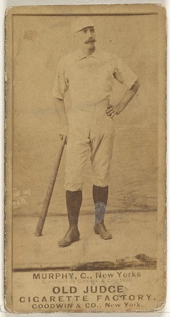 Patrick J. Murphy, Catcher, New York, from the Old Judge series (N172) for Old Judge Cigarettes