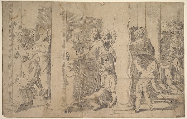 Saints Peter and John healing the Sick by Anonymous, Italian, 16th century