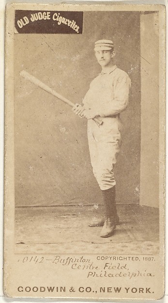 Charles G. Buffington, Center Field, Philadelphia, from the Old Judge series (N172) for Old Judge Cigarettes