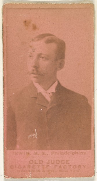 Arthur Albert "Doc" Irwin, Shortstop, Philadelphia, from the Old Judge series (N172) for Old Judge Cigarettes