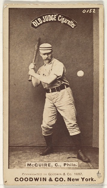 James Thomas "Deacon" McGuire, Catcher, Philadelphia, from the Old Judge series (N172) for Old Judge Cigarettes