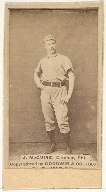 James Thomas "Deacon" McGuire, Catcher, Philadelphia, from the Old Judge series (N172) for Old Judge Cigarettes