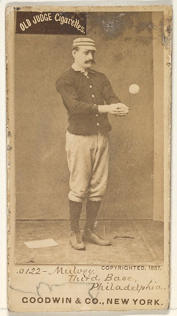 Joseph H. "Joe" Mulvey, 3rd Base, Philadelphia, from the Old Judge series (N172) for Old Judge Cigarettes by Goodwin & Company, The Metropolitan Museum of Art