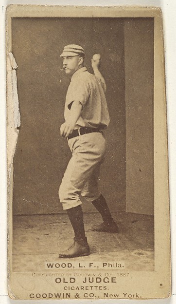 George A. Wood, Left Field, Philadelphia, from the Old Judge series (N172) for Old Judge Cigarettes by Goodwin & Company, The Metropolitan Museum of Art