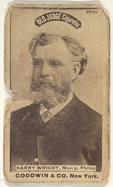 William Henry "Harry" Wright, Manager, Philadelphia, from the Old Judge series (N172) for Old Judge Cigarettes
