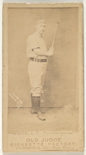 George A. Wood, Left Field, Philadelphia, from the Old Judge series (N172) for Old Judge Cigarettes by Goodwin & Company, The Metropolitan Museum of Art