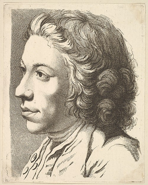 Head of a Man in Profile, from Livre de Têtes Gravées d'apres F. Boucher et Autres (Book of Heads Engraved after F. Boucher and Others)