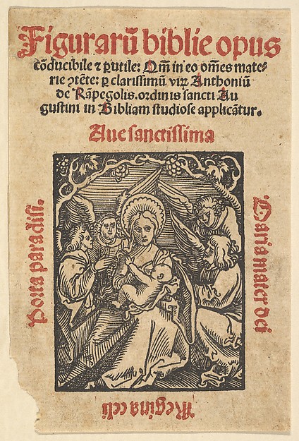 Virgin with Angels from Hortulus Animae (Das Seelengärtlein) by Hans Baldung Grien