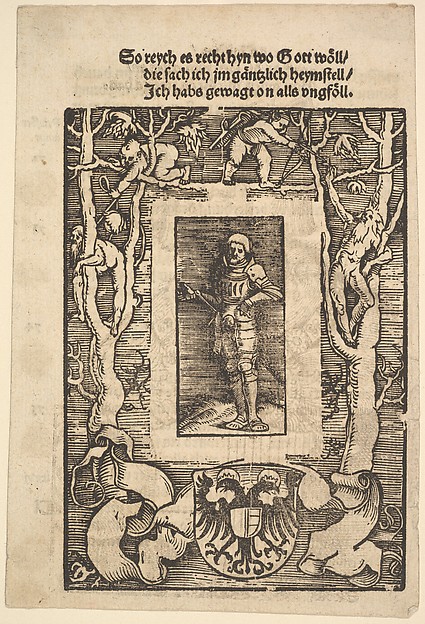Title Border with Man in Armor in Center
