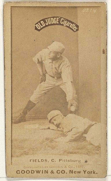 John Joseph "Jocko" Fields, Catcher, Pittsburgh, from the Old Judge series (N172) for Old Judge Cigarettes