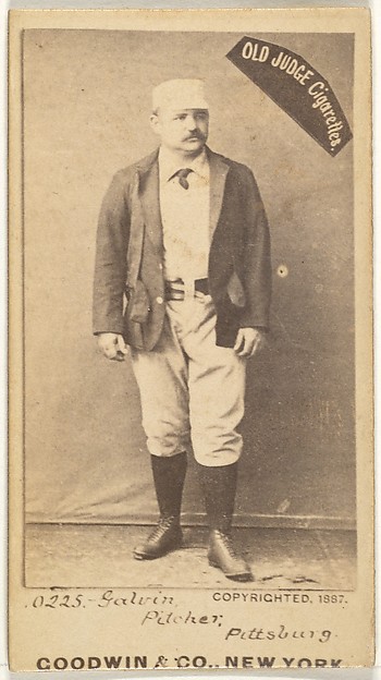 James Francis "Pud" Galvin, Pitcher, Pittsburgh, from the Old Judge series (N172) for Old Judge Cigarettes by Goodwin & Company, The Metropolitan Museum of Art