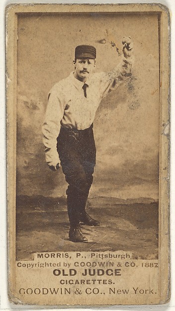 Ed Morris, Pitcher, Pittsburgh, from the Old Judge series (N172) for Old Judge Cigarettes