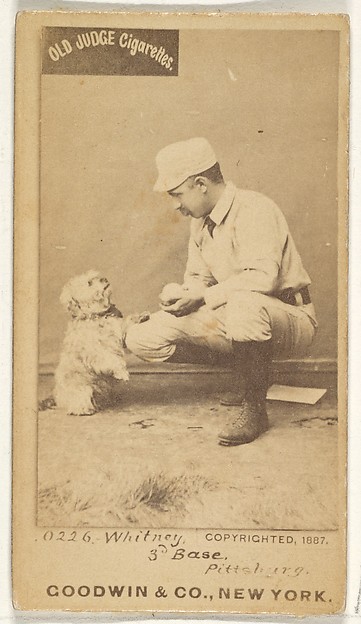 Arthur "Art" Wilson Whitney, 3rd Base, Pittsburgh, from the Old Judge series (N172) for Old Judge Cigarettes