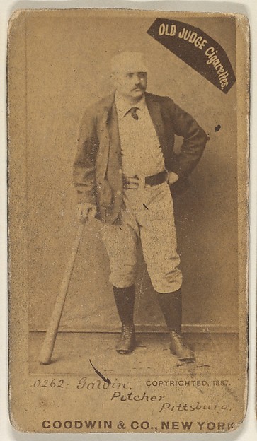 James Francis "Pud" Galvin, Pitcher, Pittsburgh, from the Old Judge series (N172) for Old Judge Cigarettes by Goodwin & Company, The Metropolitan Museum of Art