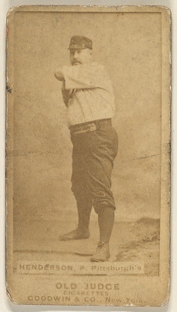 James Harding "Hardie" Henderson, Pitcher, Pittsburgh, from the Old Judge series (N172) for Old Judge Cigarettes