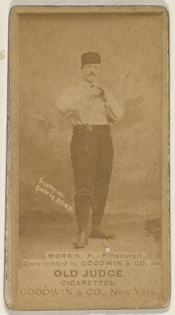 Ed Morris, Pitcher, Pittsburgh, from the Old Judge series (N172) for Old Judge Cigarettes