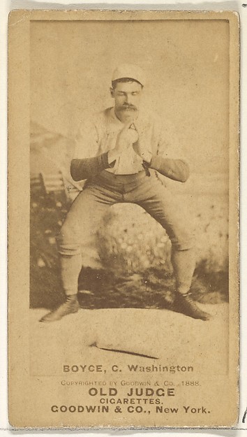 Boyce, Catcher, Washington, from the Old Judge series (N172) for Old Judge Cigarettes