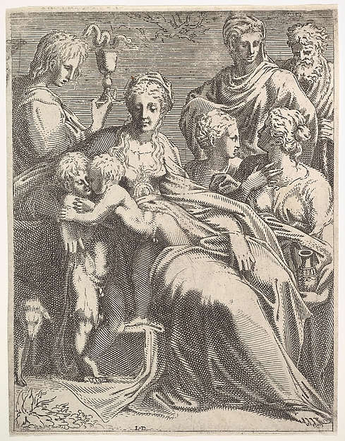Virgin and Child with Saints by Léon Davent