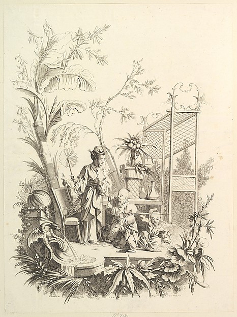 Chinoiserie with Figures in a Landscape