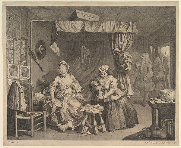 A Harlot's Progress, Plate 3