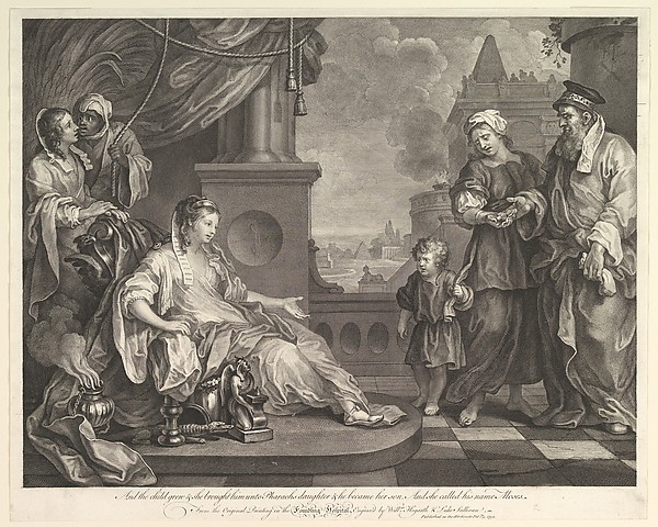 Moses Brought to Pharaoh's Daughter (Exodus 2:10) by William Hogarth