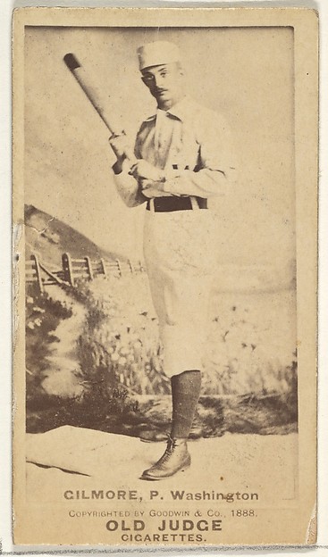 Frank T. Gilmore, Pitcher, Washington Nationals, from the Old Judge series (N172) for Old Judge Cigarettes