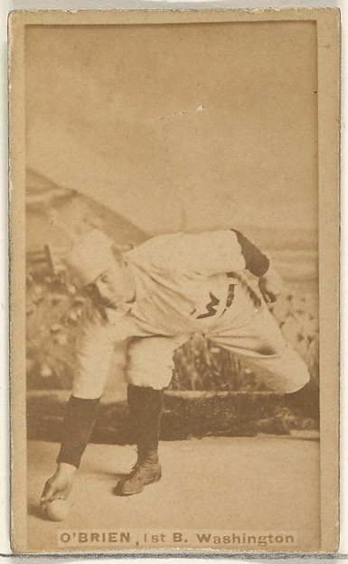 William Smith "Billy" O'Brien, 1st Base, Washington Nationals, from the Old Judge series (N172) for Old Judge Cigarettes