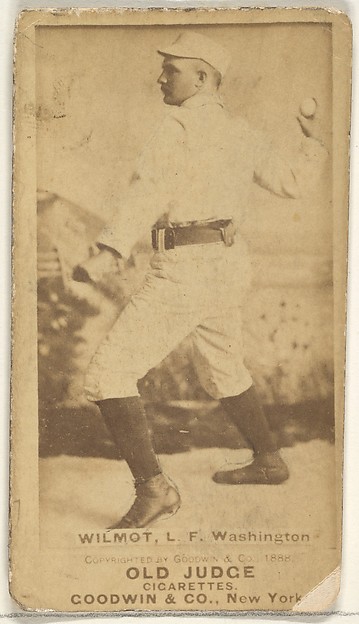 Walter Robert "Walt" Wilmot, Left Field, Washington Nationals, from the Old Judge series (N172) for Old Judge Cigarettes